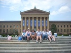 In front of the Phila Museum of Art